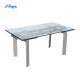 Contemporary DT-31120 Adjustable Glass Dining Table KD Type With 2000mm Size
