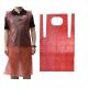 DIsposable cpe pe aprons red aprons