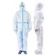 Water Resistant Disposable Work Coveralls Dust Proof With Elasticated Hood