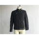 Menswear Black Nylon And Pleather Biker Jacket Metal Zip Through TW59970