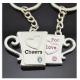 New creative gift product cheer cup wedding gift keychain keyrings