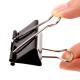 Office Stationary Supplies Flat Metal Binder Clip in Black Stainless Steel Material