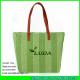 LUDA leather handles paper straw tote bag shopping fashion handbags