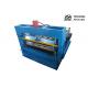 Blue Roofing Sheet Crimping Machine , Automatic Curving Roll Forming Machine