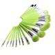 24 PCS Bamboo Handle Natural Hair Make Up Brush Set With Green Bag