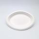 Heavy Duty Party Biodegradable Bagasse Tableware Plates Oval Shape