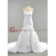 2013 Trumpet/Mermaid strapless train flowered chiffon organza bridal dresses BDGD1009