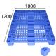Static Load 6000 Kg Rackable Plastic Pallets Euro Standard HDPE Blue 1200x1000