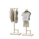 Golden Industrial Pipe Clothing Rack for Boutique Display Stand in Customer Colors