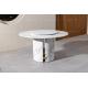 0.78 / Set Pandora Stone Round SS Dining Tables With Swivel Marble