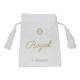 Customized Gift Pouch Bags White Luxury Felt Velvet Double Sided With Tassel