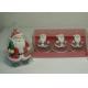 Xmas paraffin material santa  claus candle handmade drawing with gift box package