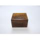 Square Dark Color Little Wooden Jewelry Box , Mens Wood Jewelry Box For Gift