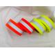 100% Cotton Yellow / Orange Silver Color Flame Retardant Reflective Tape 5*2 CC For Sew On Clothing