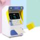 kids educational financial customs atm password put credit cards piggy bank blue color mini electronic safe