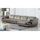 luxury living room genuine leather sectional sofa with storage