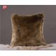 Soft Fluffy two-tones Faux Fur throw pillow covers cushion case luxury series for livingroom OEM Accepted Wash Label