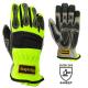 High Visible Glass Fiber Rescue Extrication Gloves Elasticized Turtleneck Cuff
