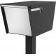 Custom Logo Post Mount Black Stainless Steel Mailbox for Curbside Installation