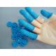 Blue Powder Free Rolled Style Cleanroom Finger Cots Anti Corrosion For Industrial Use