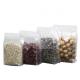 Food Packaging Zipper Transparent Resealable Plastic Bags Food Grade Flat Bottom Zip Lock Plastic Clear Bag