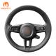 Leather Steering Wheel Cover for Porsche Macan Panamera Taycan 2020 2021 2022 2023