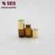 SRS empty 2ml amber mini glass perfume roll on bottle with aluminum cap