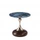 Luxury Center Table Modern Living Room Furniture Round Bent End Table Black Gold Metal Glass Coffee Table