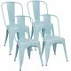 Kitchen Stackable Restaurant Chairs Bistro Cafe Side OEM Available Metal Leg