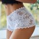 Plus Size Sexy Bodysuit Lingerie Lace Boxer Briefs For Women Hipster Middle Waisted