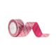 Rose Dots Printed Satin Ribbon For Holiday Wear Resistant Strong Material