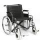 8 Inch Front Wheel Folding Steel Wheelchair Obesity Large Body Weight 51cm Sitting Height
