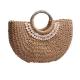 Beach Crochet Hand Bag Brown Shell Decor 32cm×18cm×5cm Size