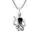 Wondrous Sea Octopus Sterling Silver Pendant Necklace Sea Life Jewelry for Ocean Lovers