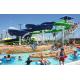 Swimming pool Fiberglass Spiral Water Slide , Family Resorts Water Slides for Water Park Resort