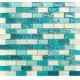 Green blue water waving glass mosaic tile for pulic pool or spa