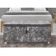 Crush Diamond Silver Crushed Velvet Ottoman Foldable Ottoman Storage Box