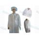 White Non Woven Disposable Visitor Coats Dust / Bacteria Isolation Eco - Friendly