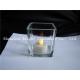 Square glass candle holder for decoration
