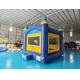 1000d Inflatable Jump House Blue Square Castle Bouncer For Amusement Park