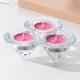 Triple Glass Tealight Candle Holders Triangular Cone Shaped Trio Candle Holder