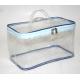 Clear Transparent Makeup Bag , Waterproof Cosmetic Travel Bag With Handle