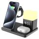 15W Output Wireless Charger Stand 6 In 1 Desktop with Multifunction and Alarm Clock