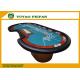 Collapsible Custom Built Poker Tables Wooden Leg Pu Edge Poker Tables
