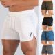 97% polyester Breathable White Running Wear Training Shorts With Convenient Pockets