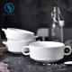 Restaurants Savall Ears Round White Porcelain Dessert Bowls Customized