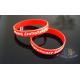 Personalized Red Custom Plastic Bracelets PVC Bracelet 2D Design OEM Available