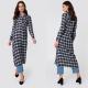 2019 New Arrivals Buttoned Asymmetric Shirt Dress Blue Dress Autumn Women