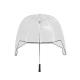 30 Inch Helmet Clear Dome See Through Umbrella Straight Wooden Handle