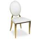 Luxury Design Round Back Party Outdoor Indoor Wedding Event Banquet Gold O Back Chairs Cushion Seat Hotel Dining Chairs